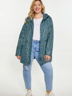 Schmuddelwedda Damen Regenjacke in großen Größen in blau