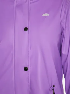 Schmuddelwedda Damen Regenmantel in aubergine