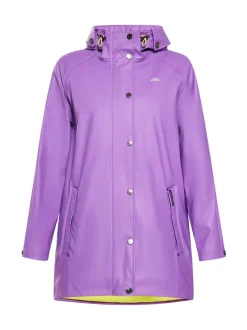 Schmuddelwedda Damen Regenmantel in aubergine