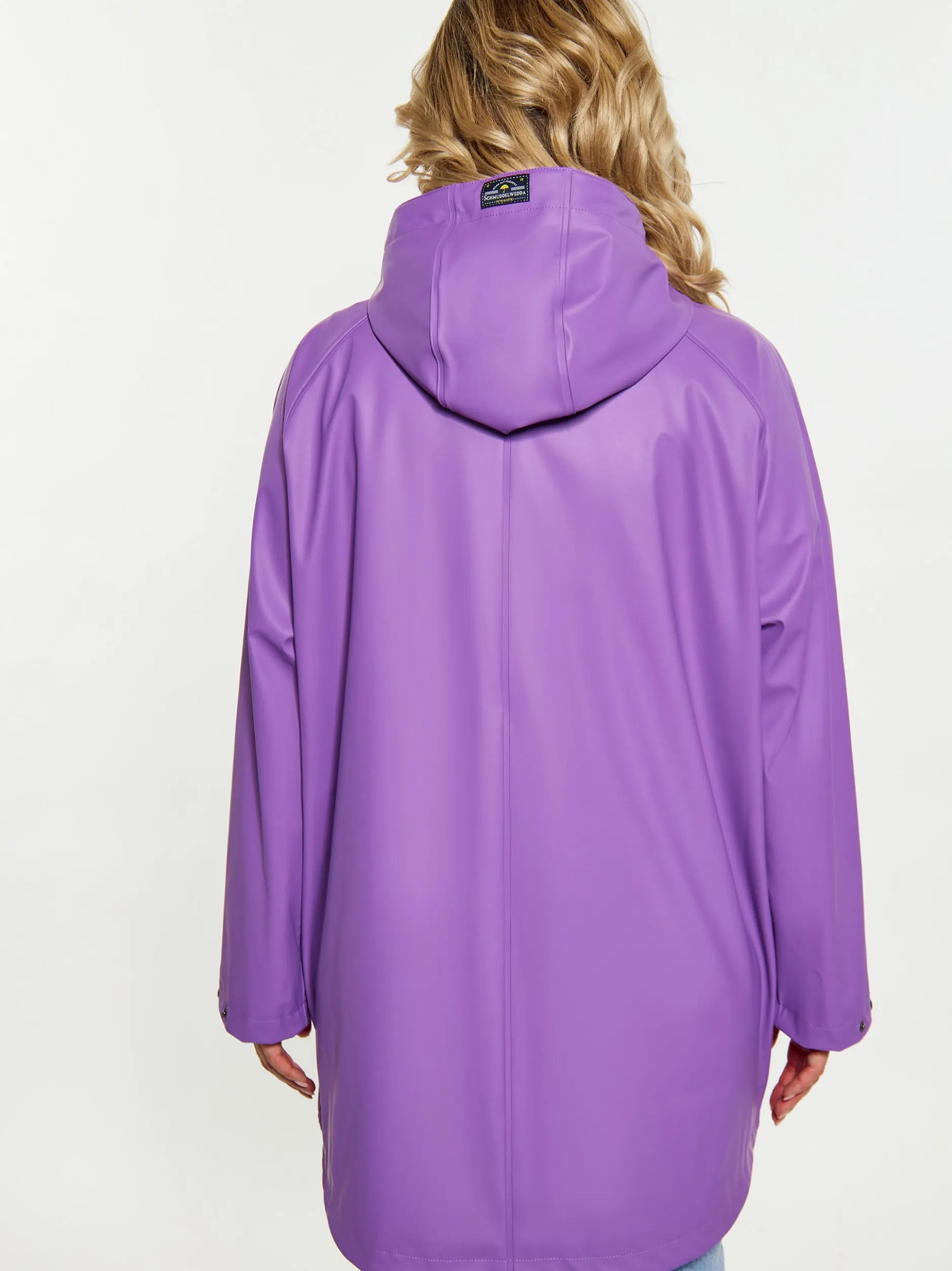 Schmuddelwedda Damen Regenmantel in großen Größen in aubergine
