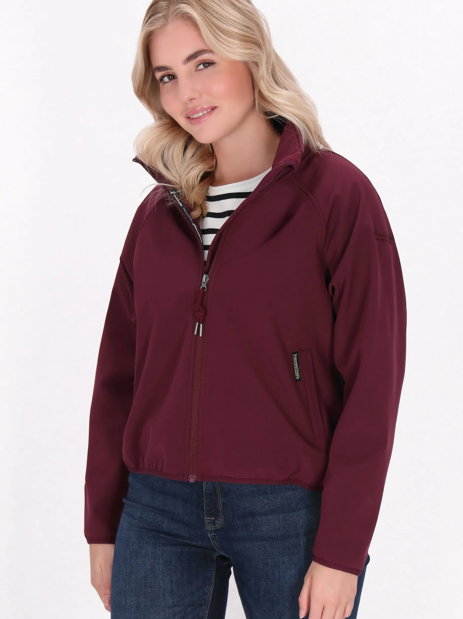 Schmuddelwedda Damen Softshelljacke in bordeaux