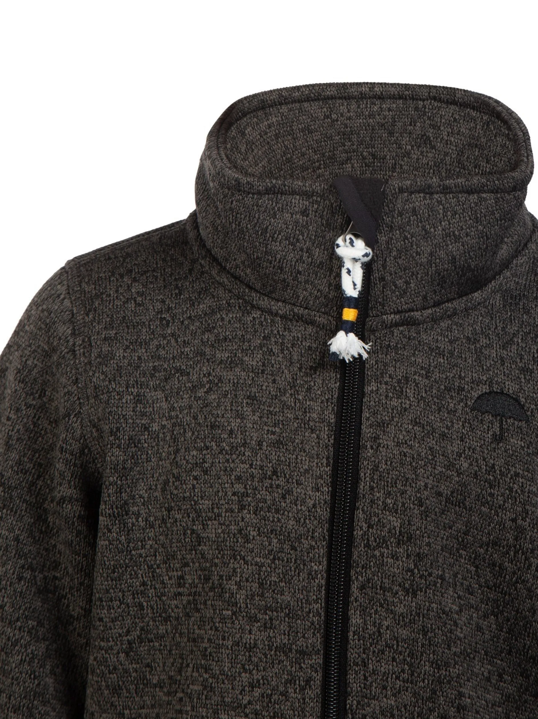 Schmuddelwedda Mädchen Strickfleecejacke in schwarz