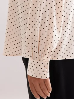 Seidensticker Damen Ausgestellte Bluse - Curvy in weiß