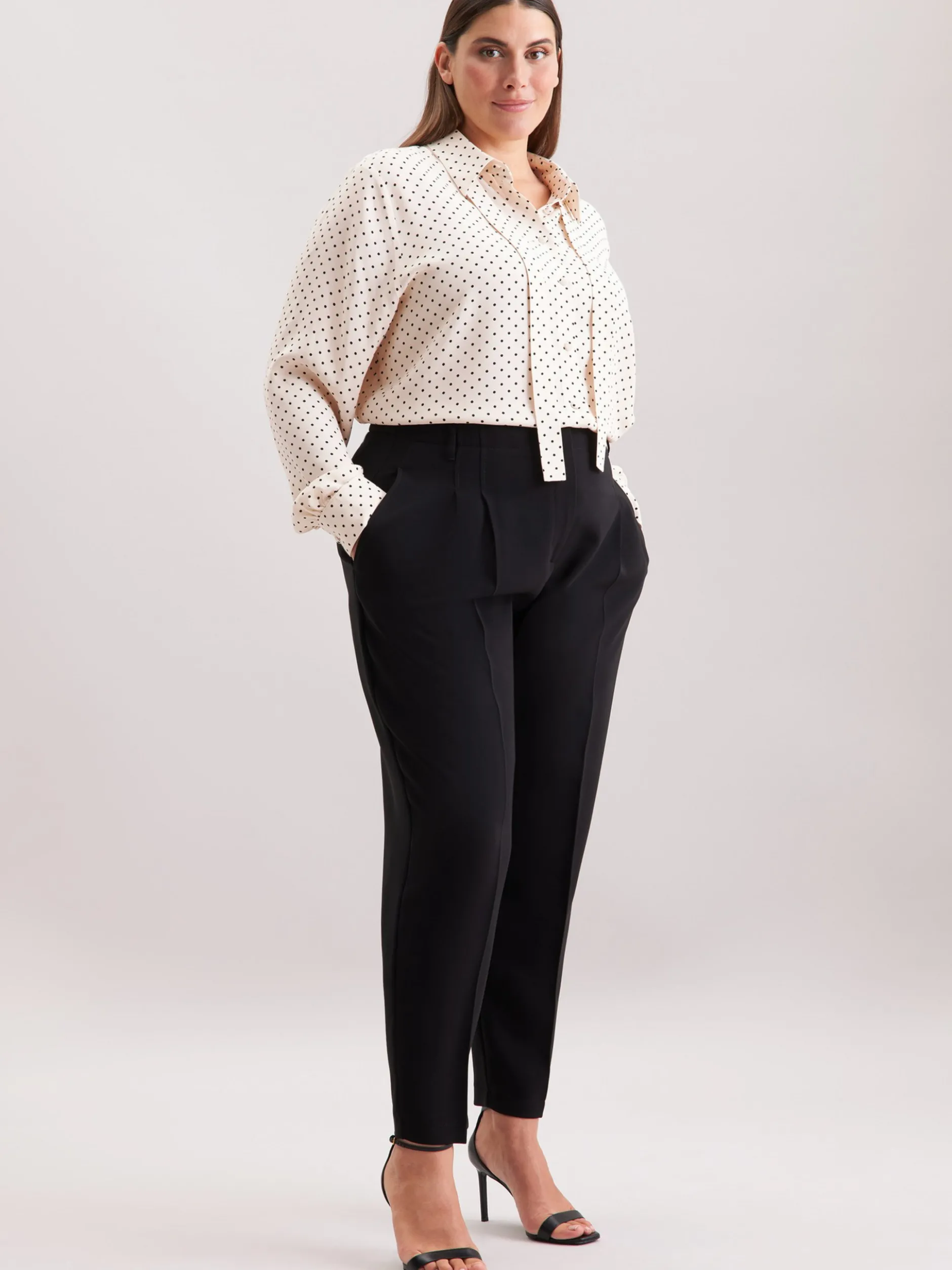 Seidensticker Damen Ausgestellte Bluse - Curvy in weiß