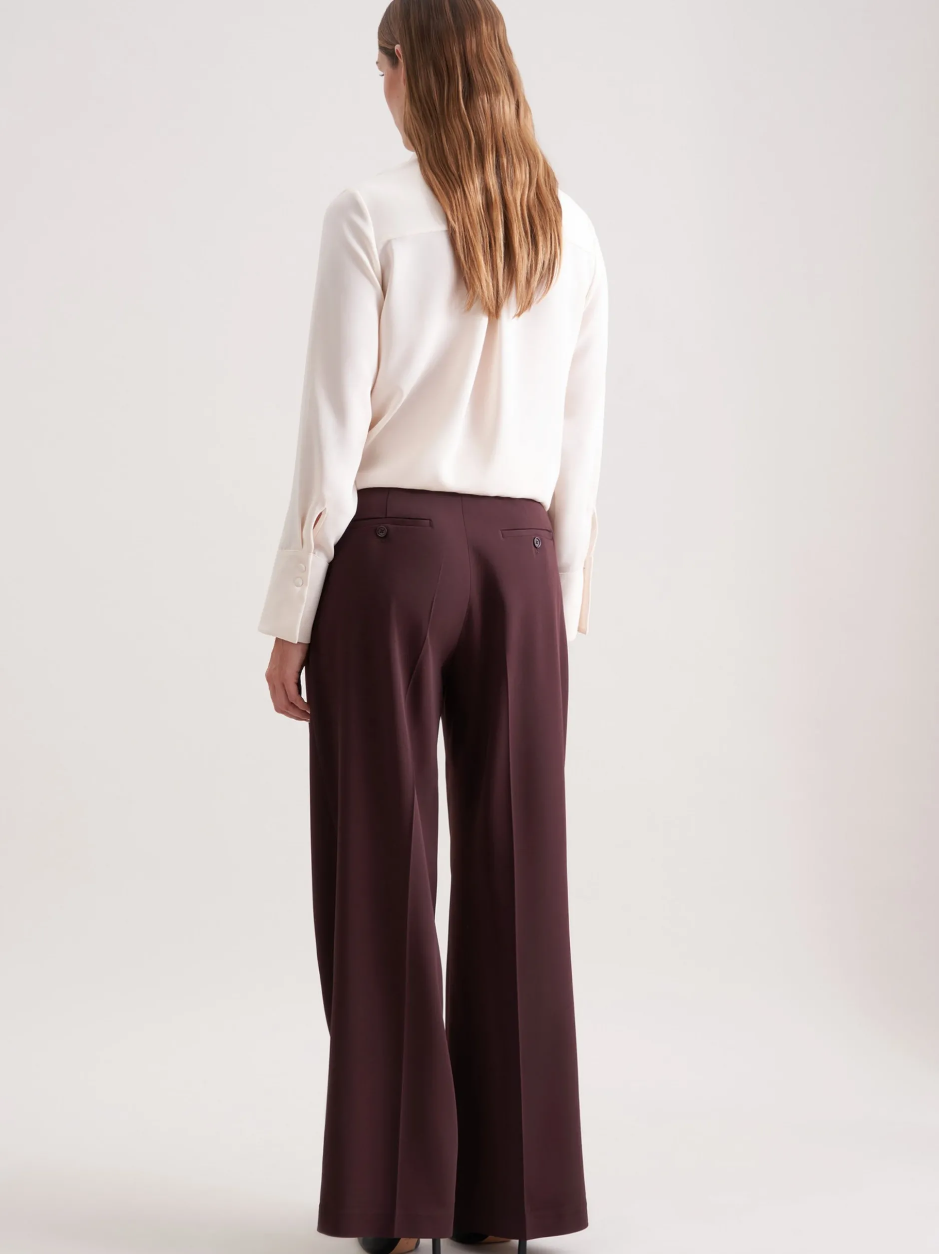 Seidensticker Damen Bundfaltenhose - Regular Fit in braun