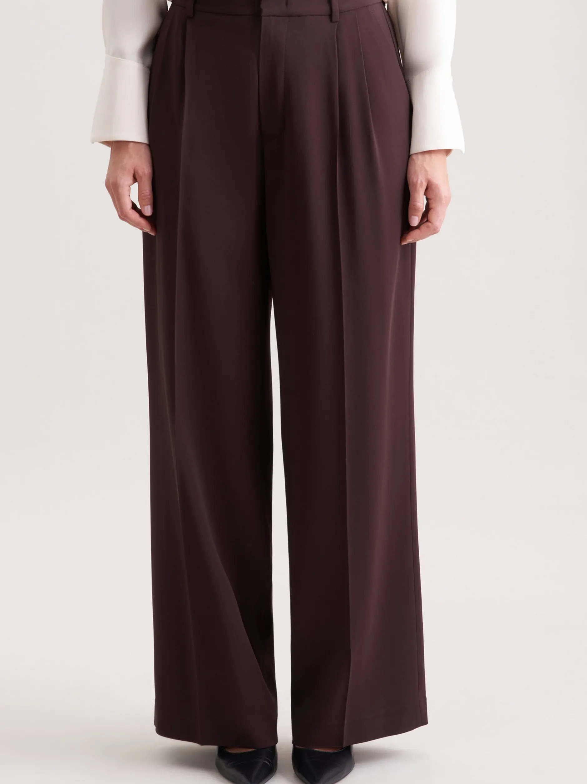 Seidensticker Damen Bundfaltenhose - Regular Fit in braun
