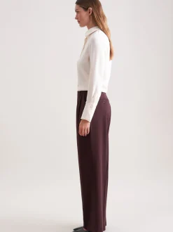 Seidensticker Damen Bundfaltenhose - Regular Fit in braun