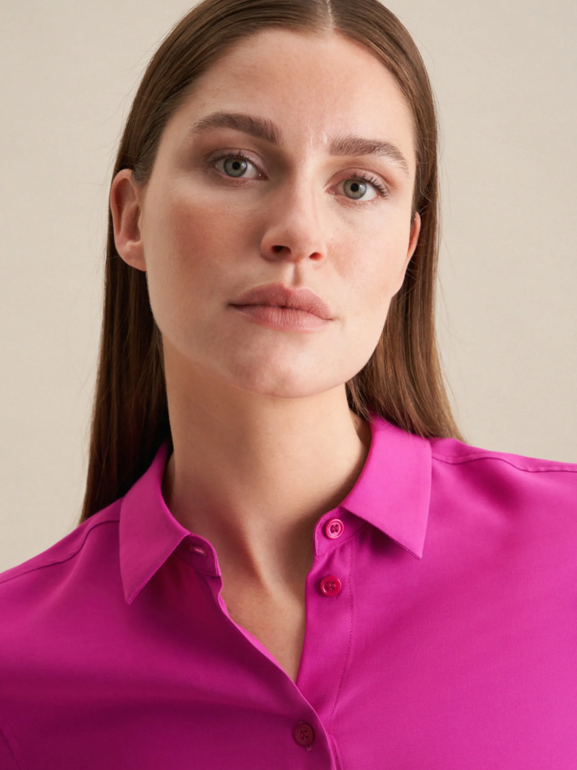 Seidensticker Damen Hemdbluse - Regular Fit in fuchsia