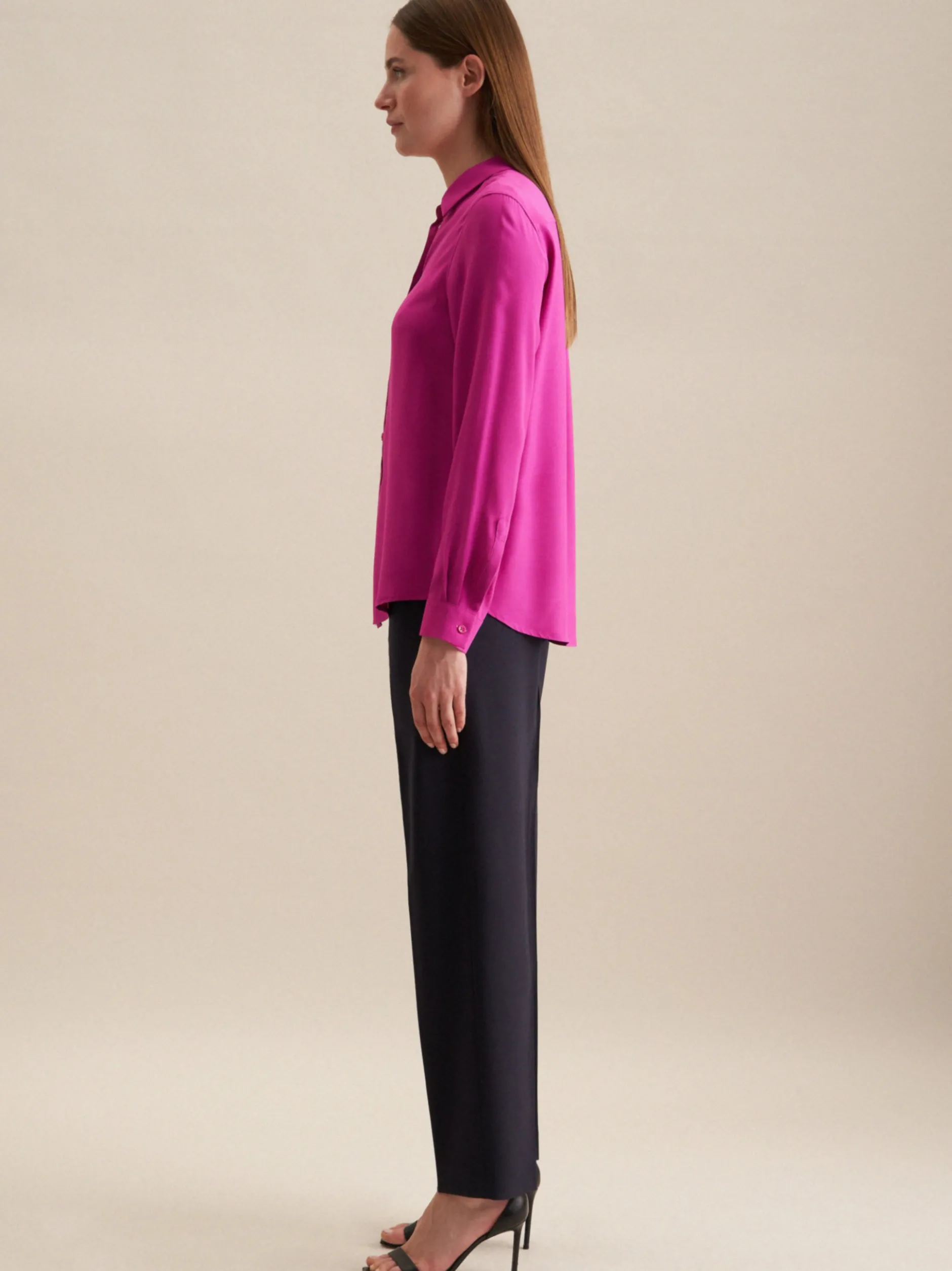 Seidensticker Damen Hemdbluse - Regular Fit in fuchsia