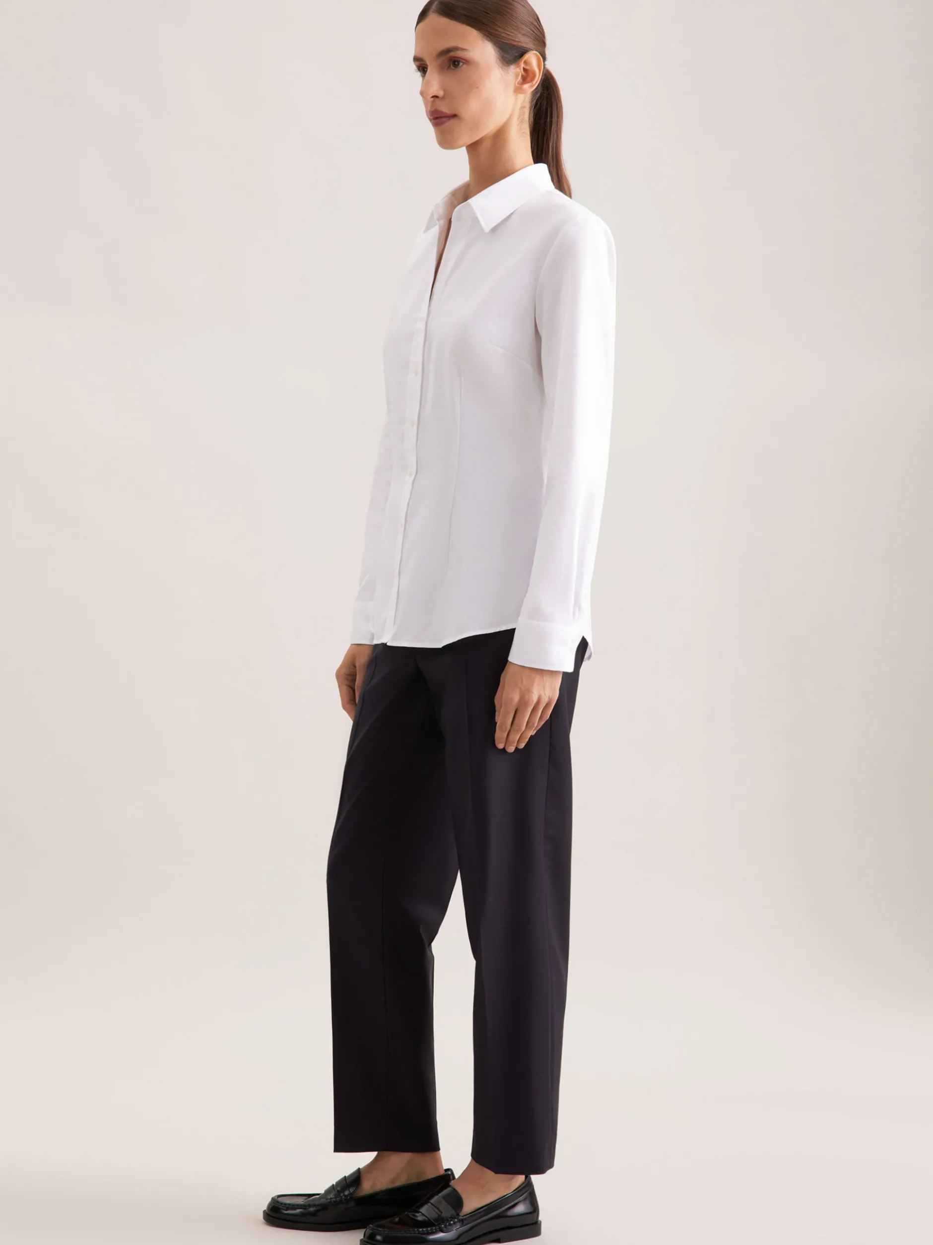 Seidensticker Damen Hemdbluse - Slim Fit in weiß