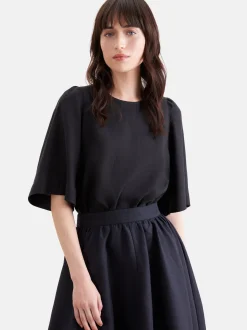 Seidensticker Damen Schlupfbluse - Regular Fit in schwarz