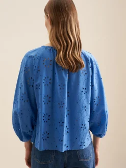 Seidensticker Damen Shirtbluse - Regular Fit in blau