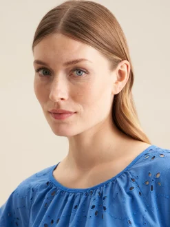 Seidensticker Damen Shirtbluse - Regular Fit in blau