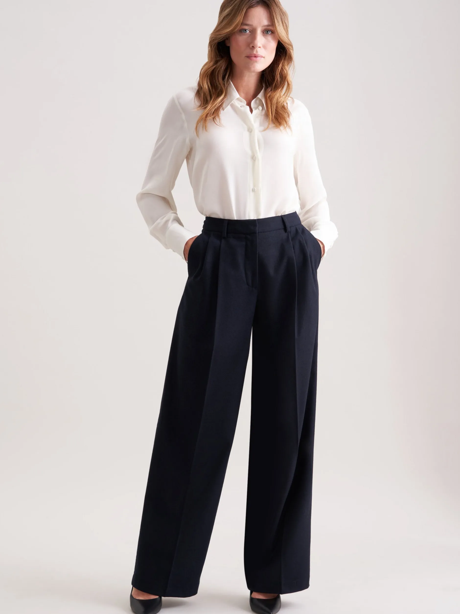 Seidensticker Damen Stoffhose - Regular Fit in marine