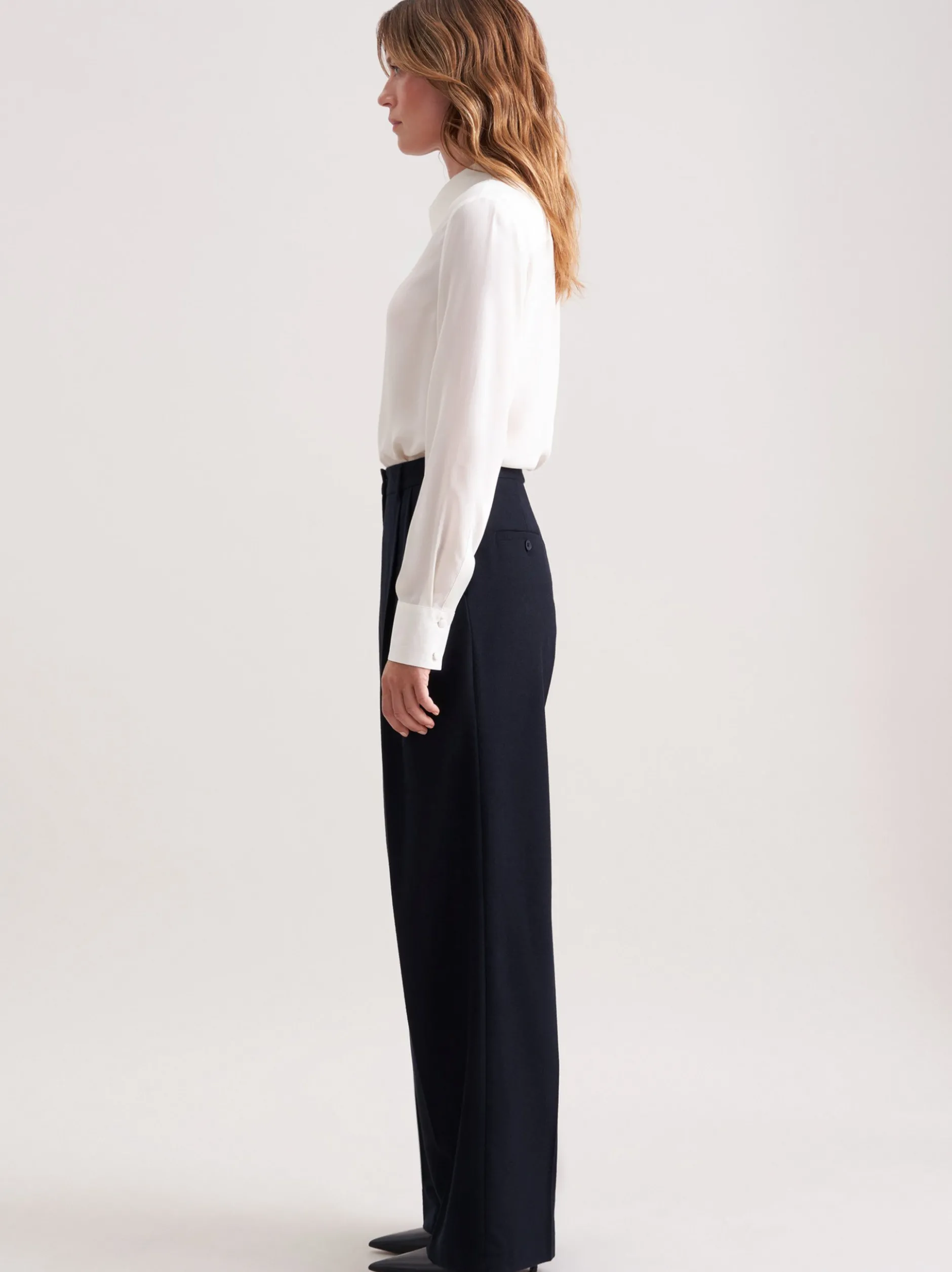 Seidensticker Damen Stoffhose - Regular Fit in marine