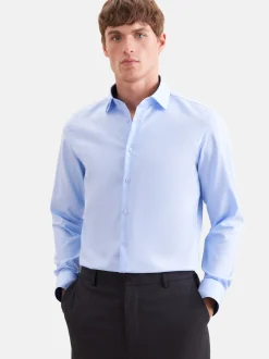 Seidensticker Herren Business Hemd - Shaped Fit in blau