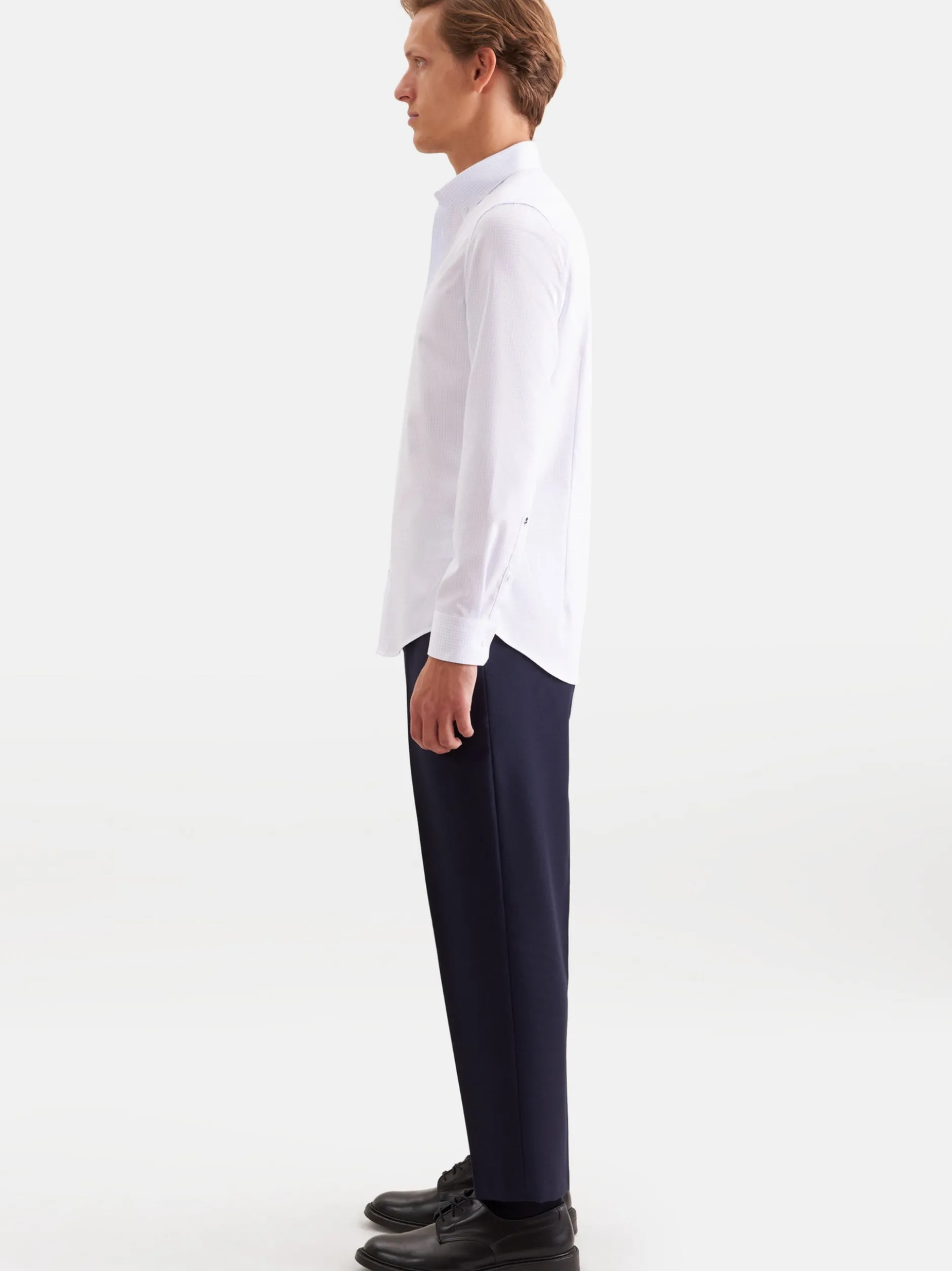 Seidensticker Herren Business Hemd - Shaped Fit in weiß hellblau