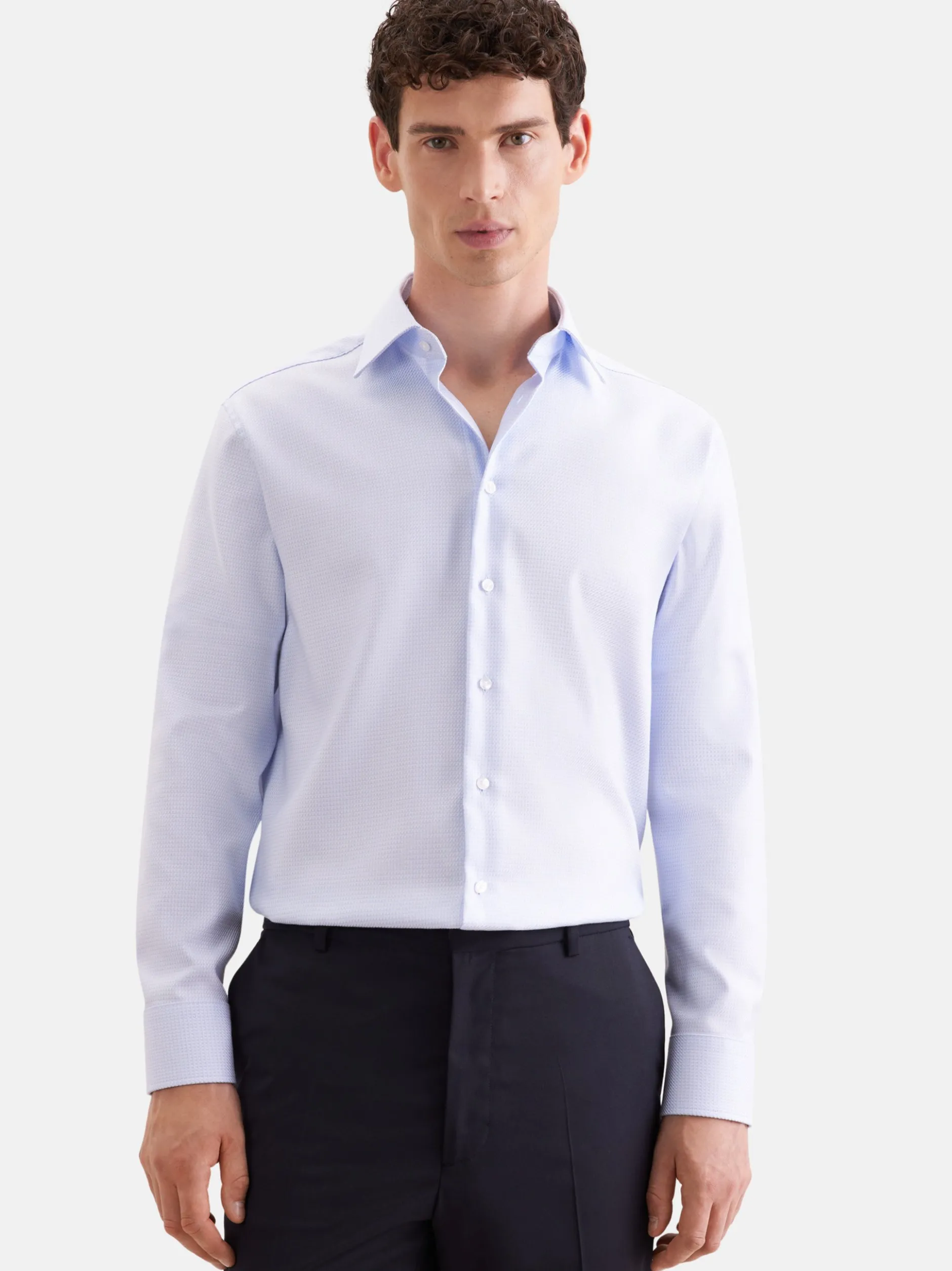 Seidensticker Herren Business Hemd - Regular Fit in hellblau