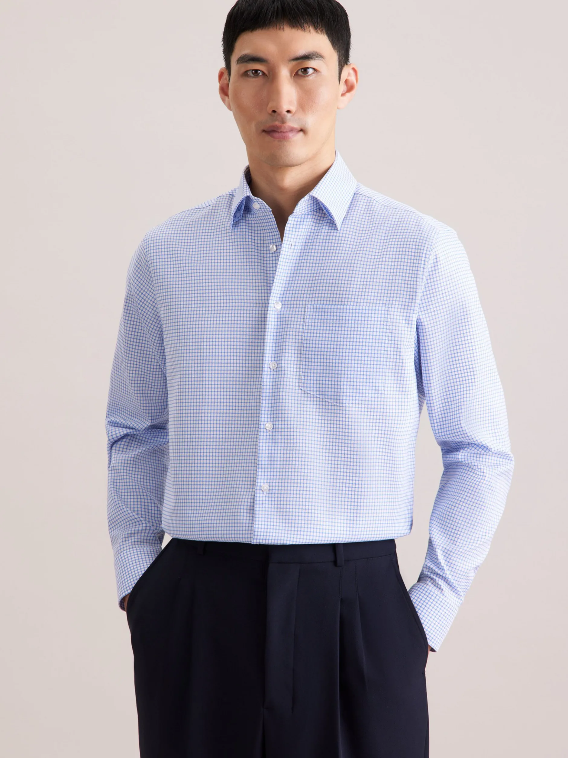 Seidensticker Herren Business Hemd - Comfort Fit in blau