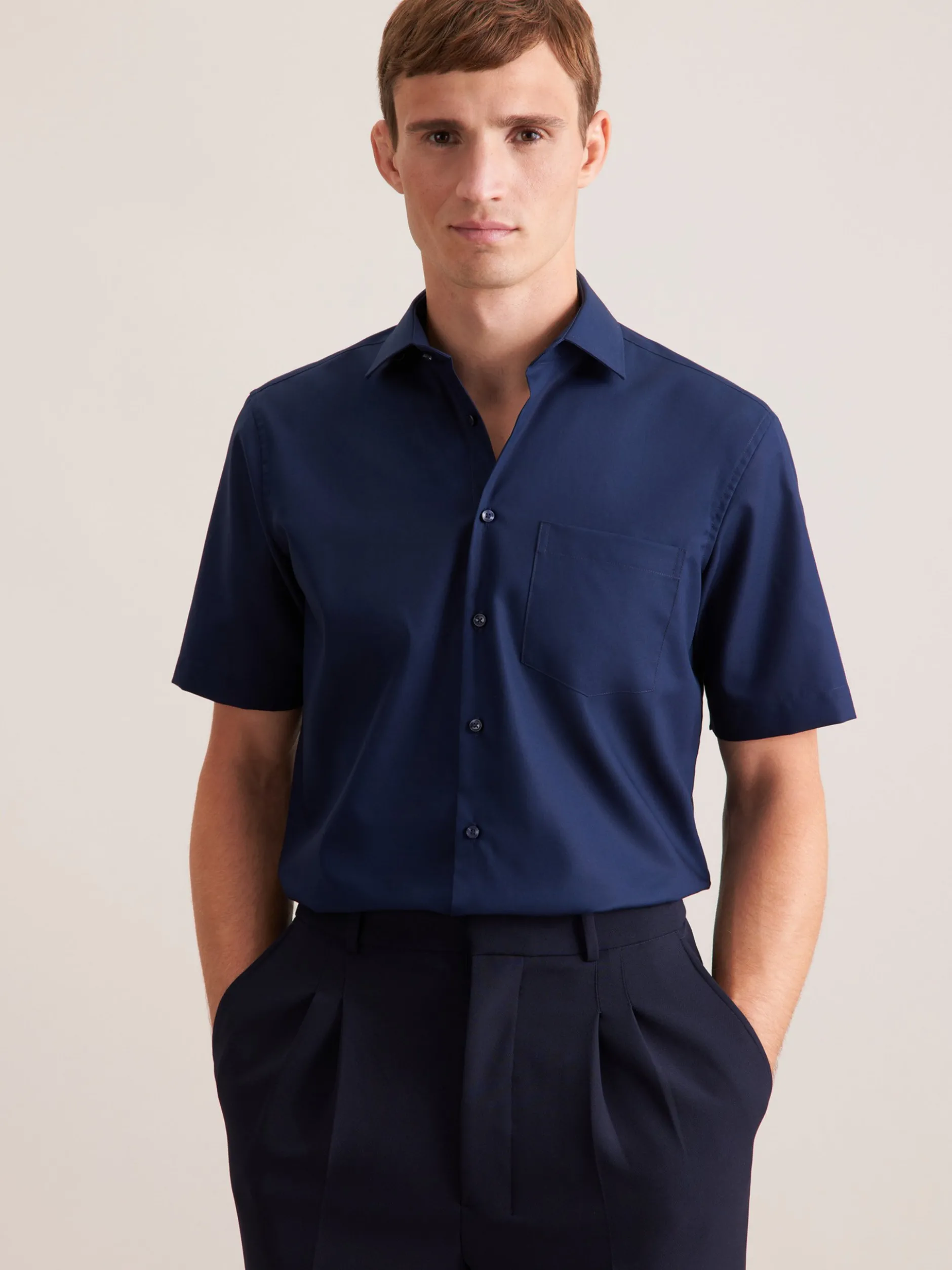 Seidensticker Herren Business Hemd - Regular Fit in blau