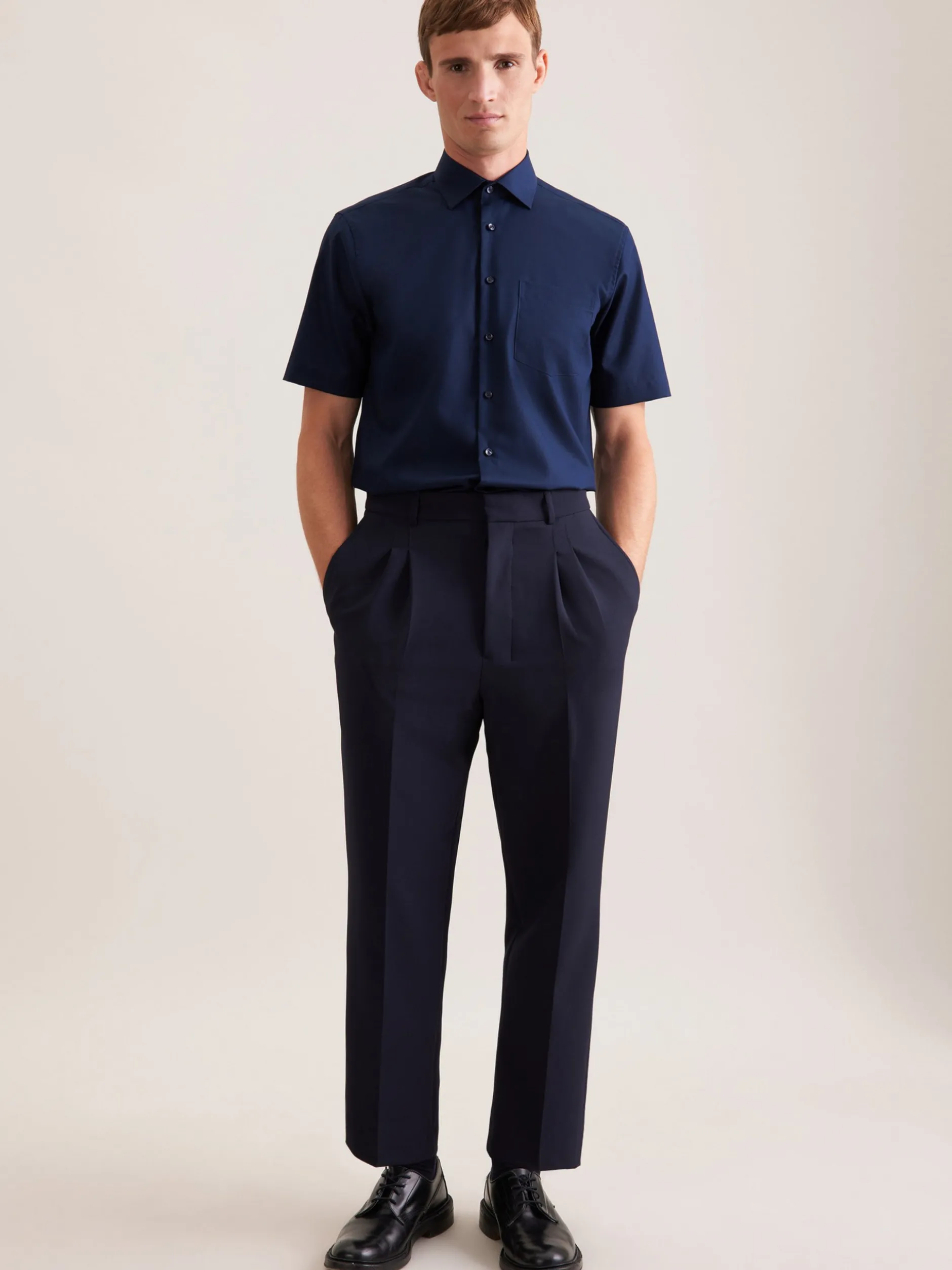 Seidensticker Herren Business Hemd - Regular Fit in blau