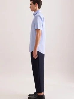 Seidensticker Herren Business Hemd - Regular Fit in blau