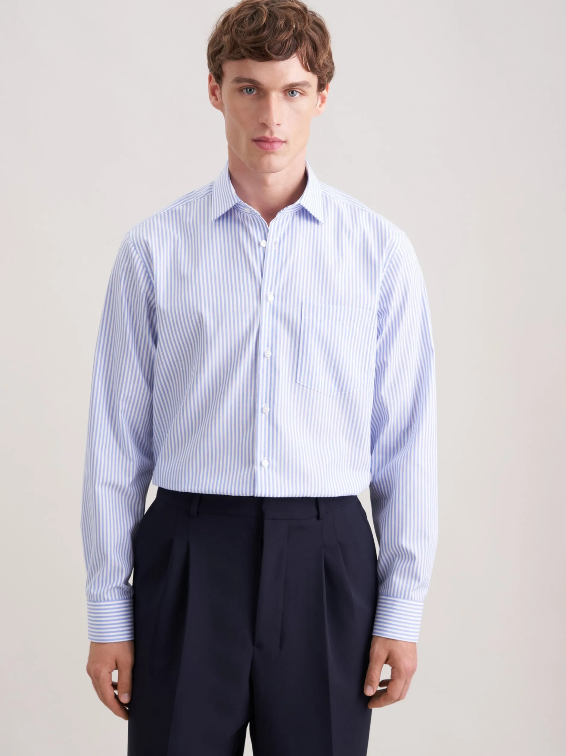Seidensticker Herren Business Hemd - Regular Fit in blau