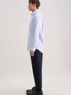 Seidensticker Herren Business Hemd - Regular Fit in blau