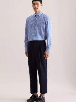 Seidensticker Herren Business Hemd - Regular Fit in blau