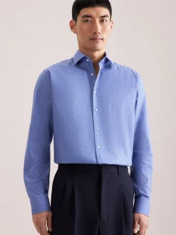 Seidensticker Herren Business Hemd - Regular Fit in blau