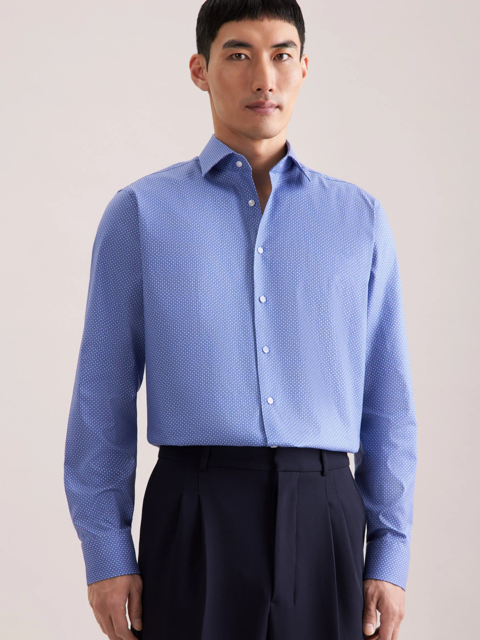 Seidensticker Herren Business Hemd - Regular Fit in blau