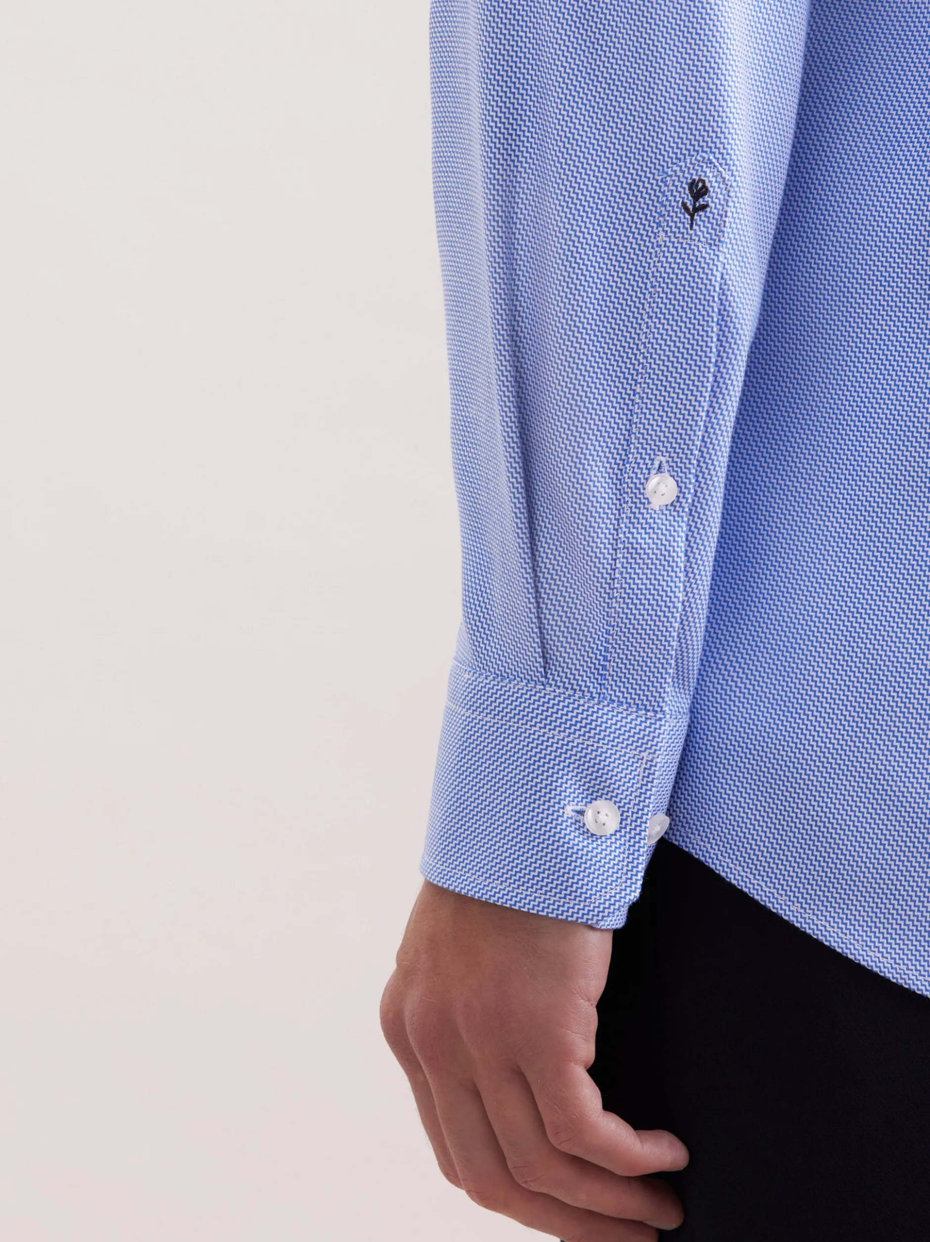 Seidensticker Herren Business Hemd - Regular Fit in blau