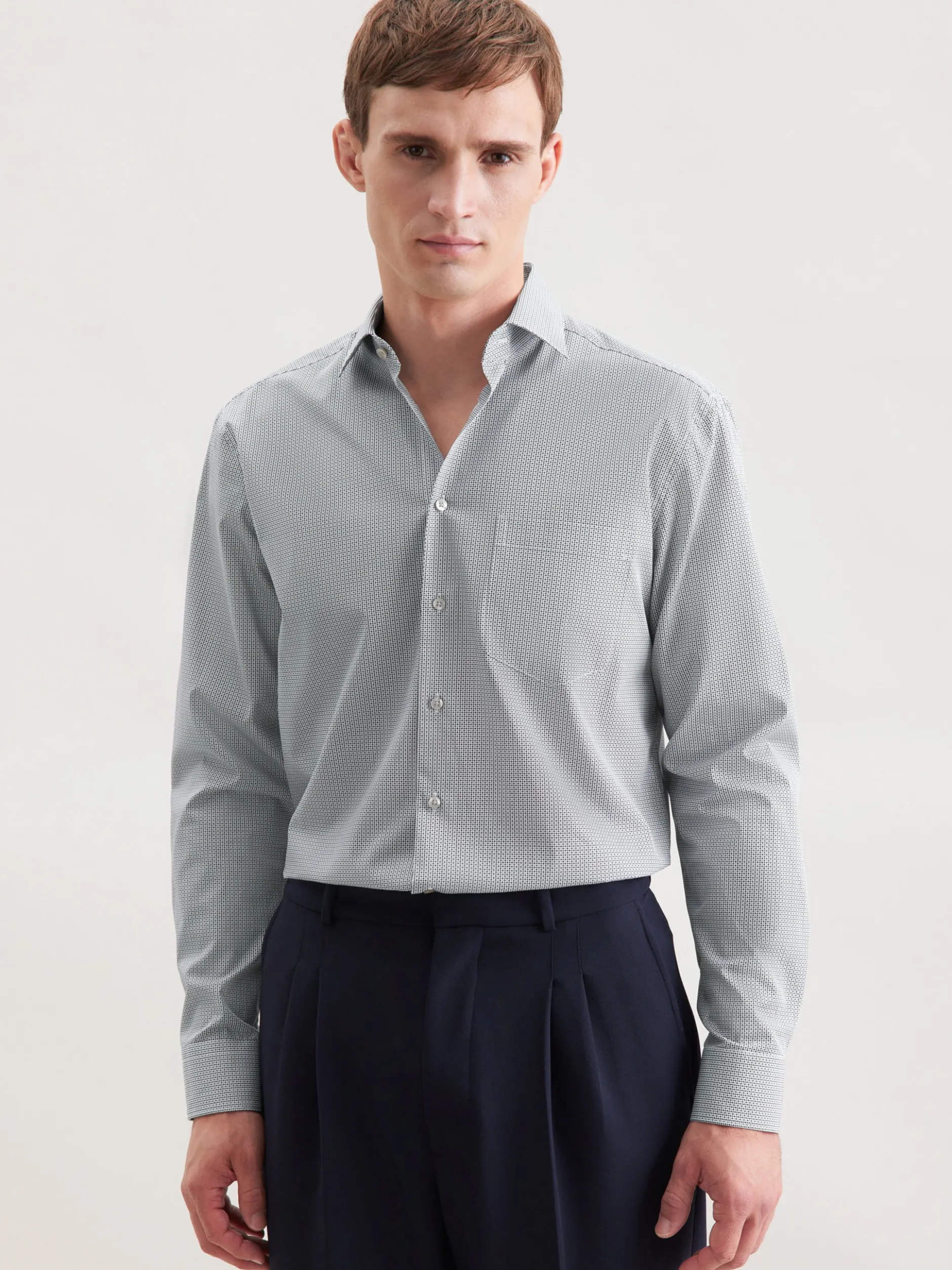 Seidensticker Herren Business Hemd - Regular Fit in blau