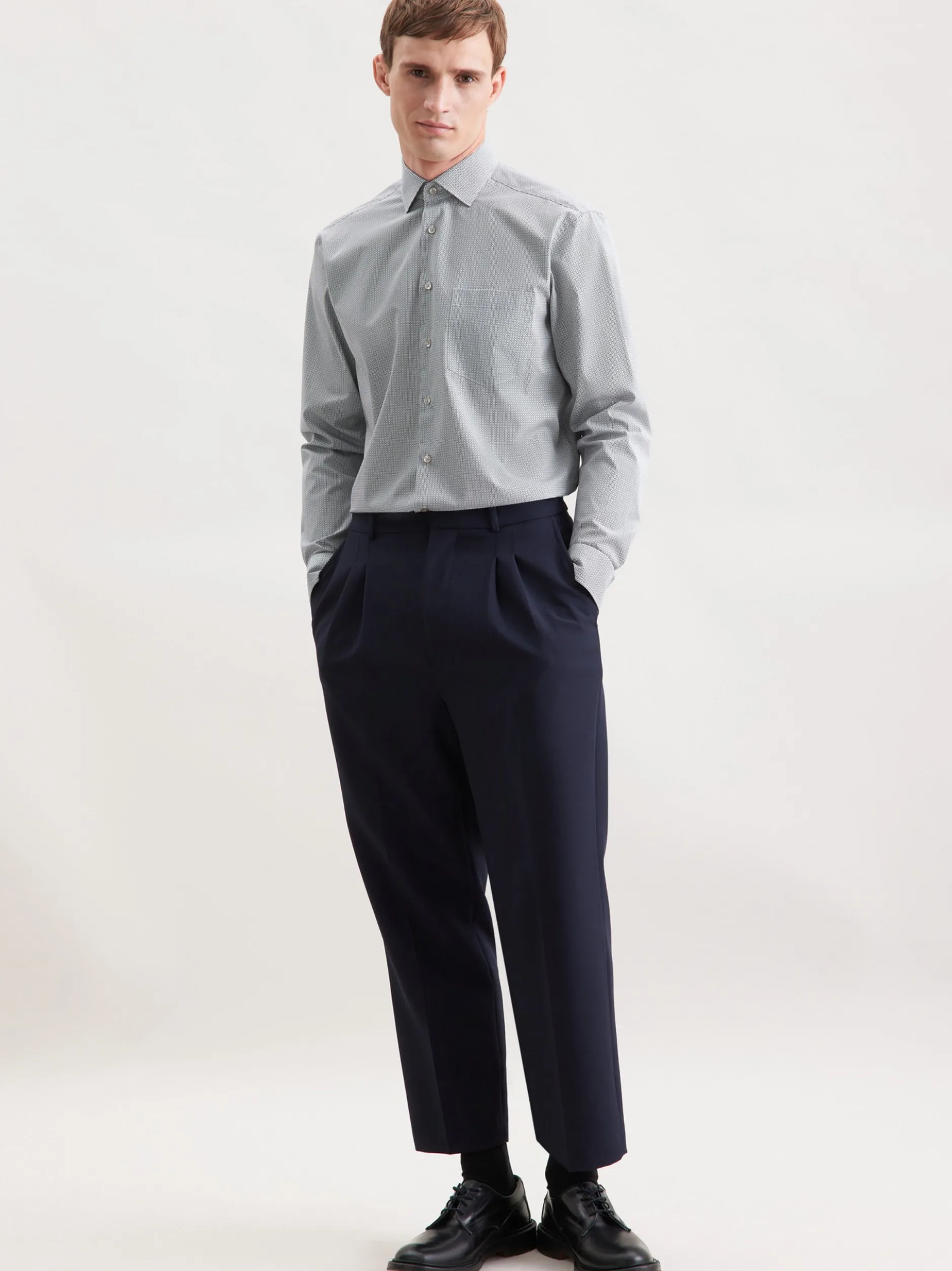 Seidensticker Herren Business Hemd - Regular Fit in blau