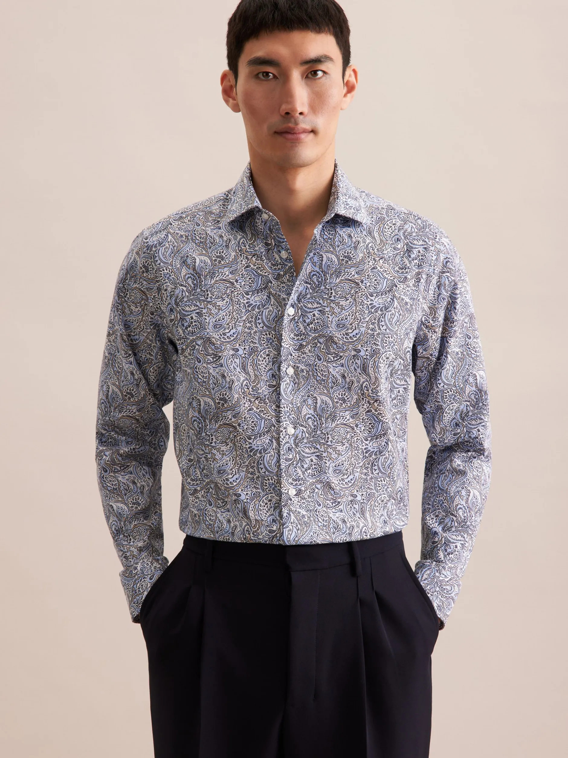 Seidensticker Herren Business Hemd - Regular Fit in hellblau