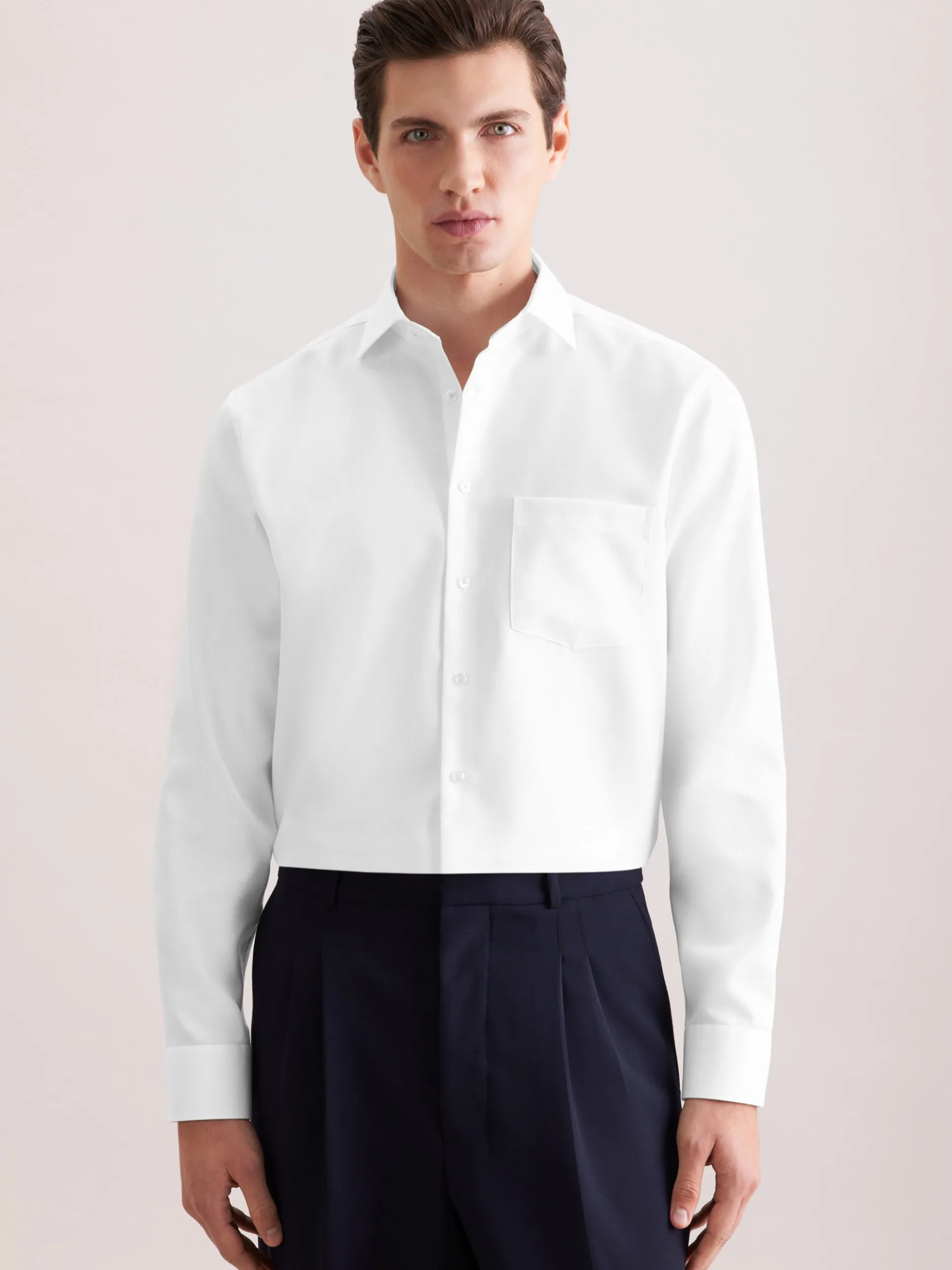 Seidensticker Herren Business Hemd - Regular Fit in weiß
