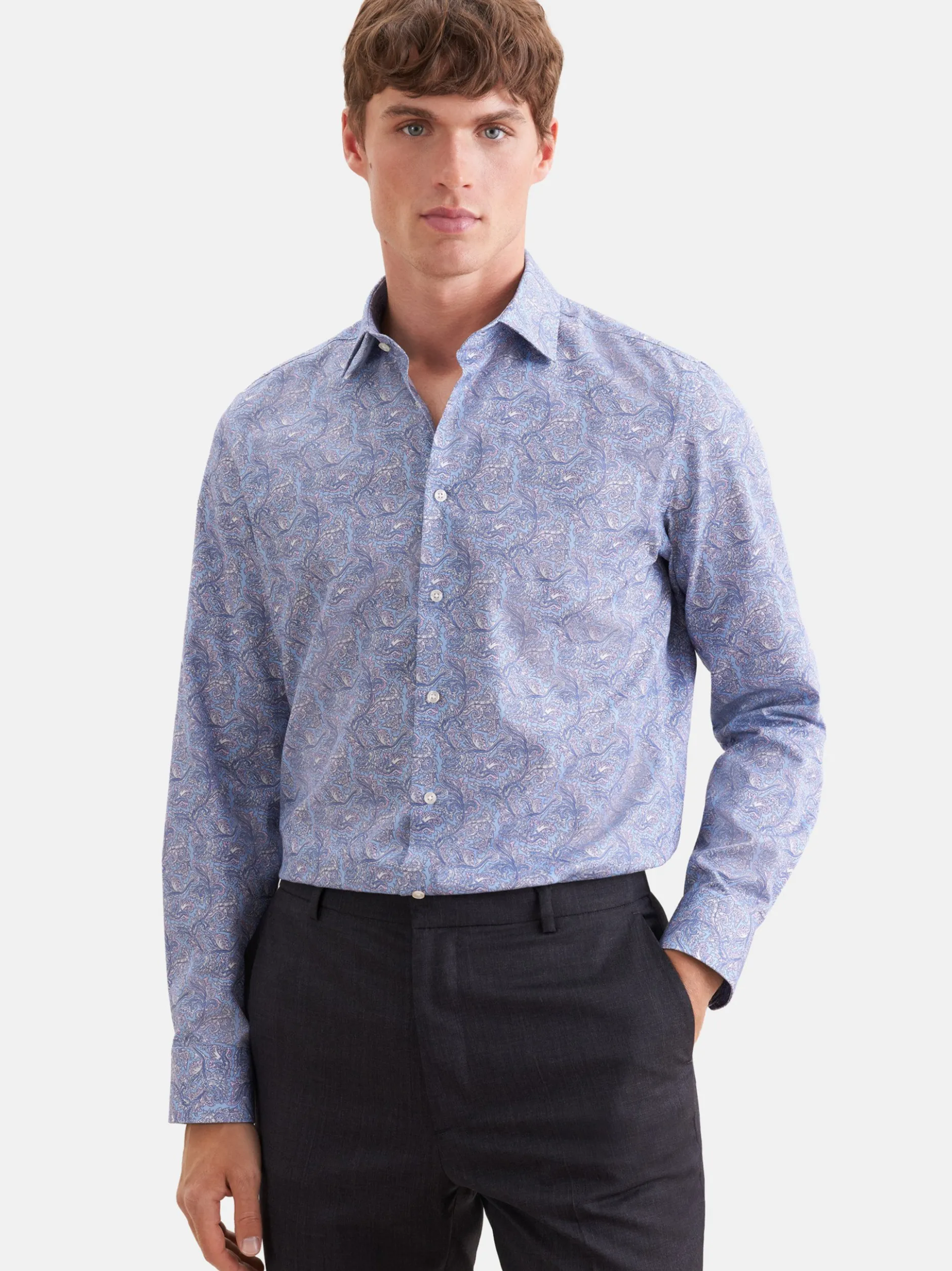 Seidensticker Herren Business Hemd - Shaped Fit in blau