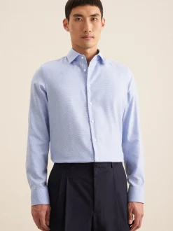Seidensticker Herren Business Hemd - Shaped Fit in blau