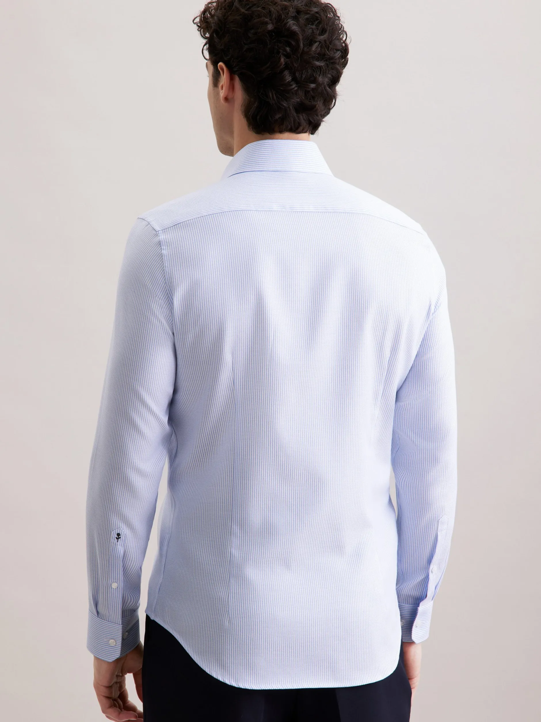 Seidensticker Herren Business Hemd - Slim Fit in blau