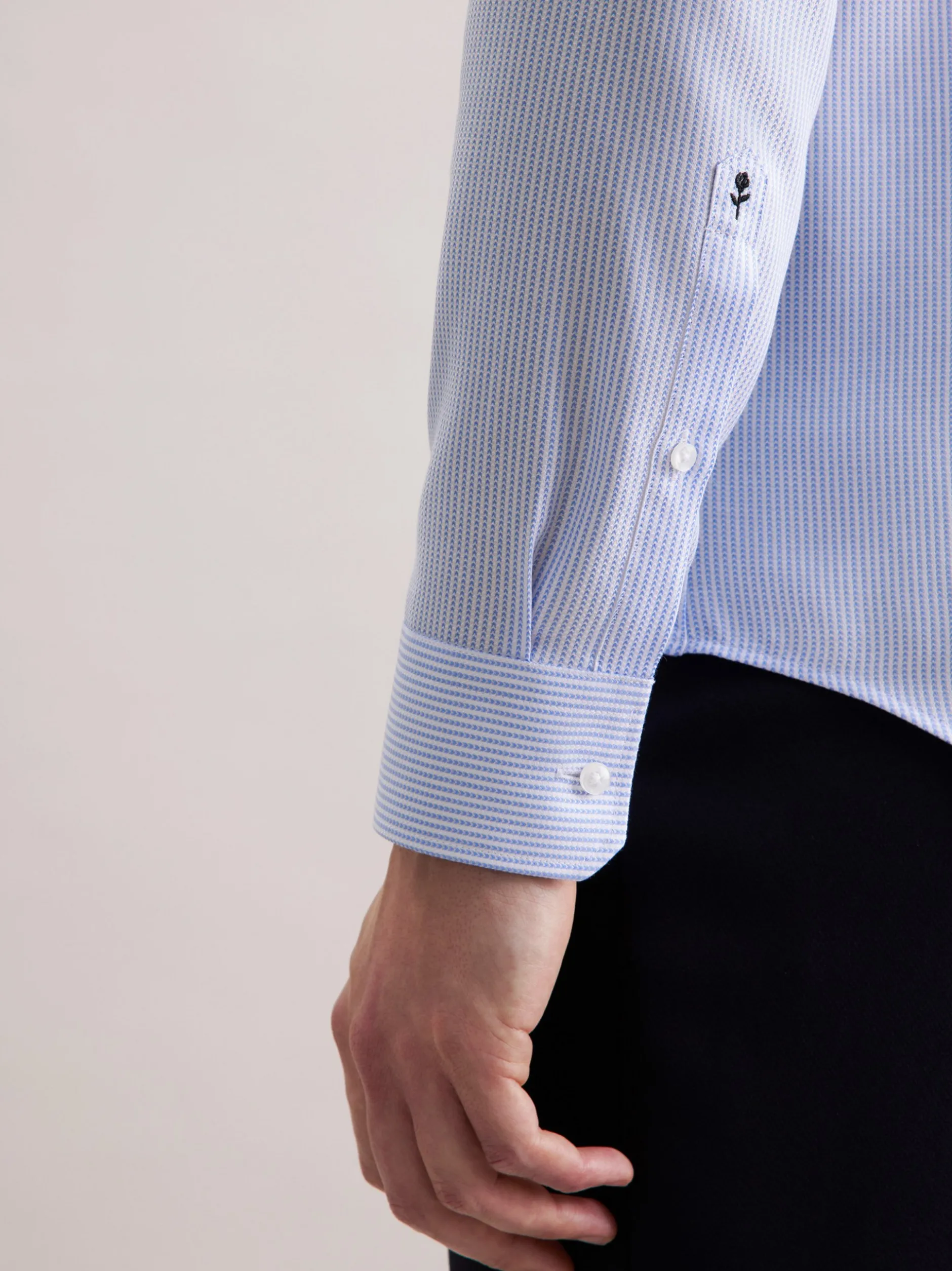 Seidensticker Herren Business Hemd - Slim Fit in blau