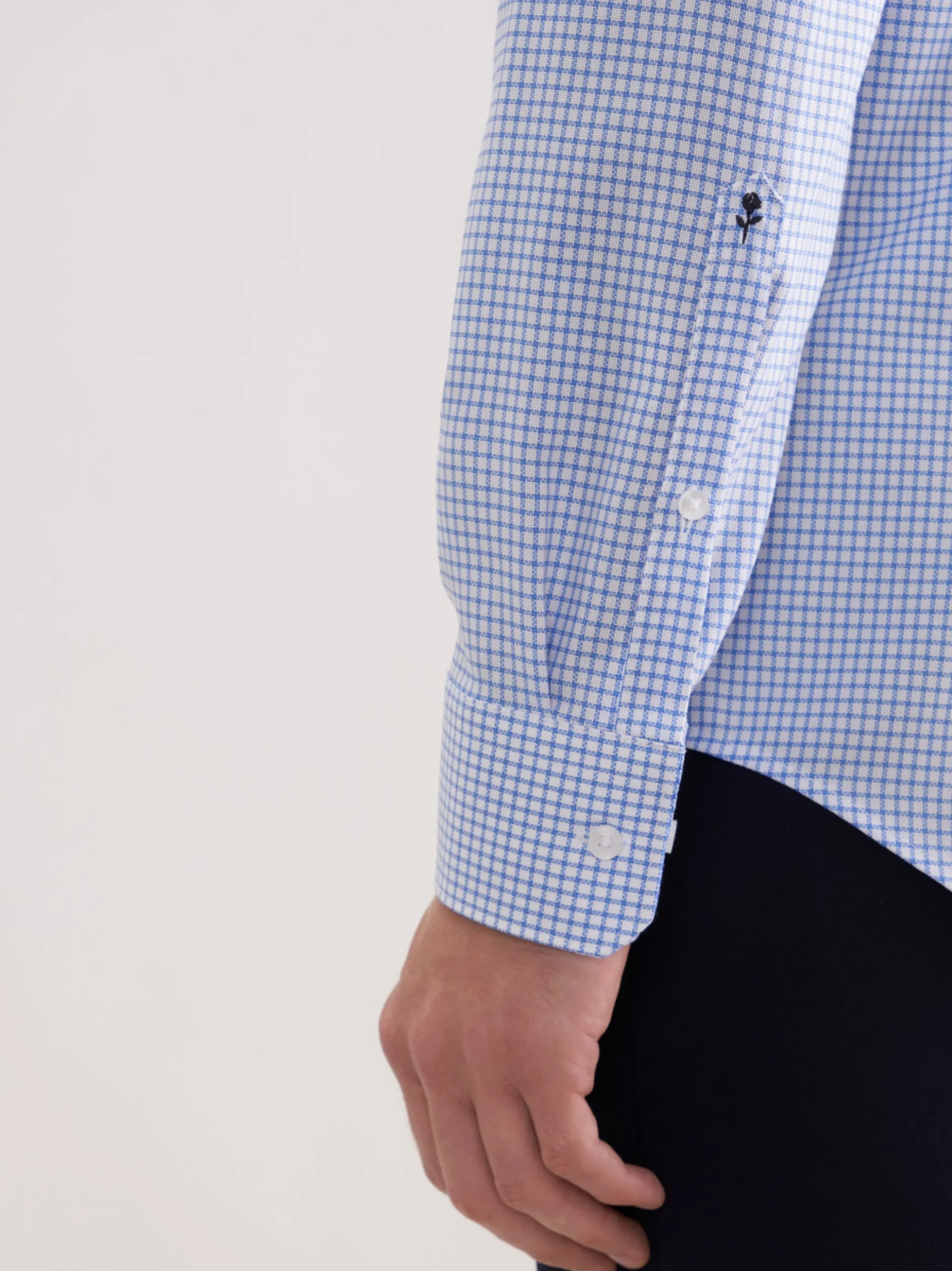 Seidensticker Herren Business Hemd - Slim Fit in blau