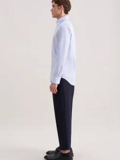 Seidensticker Herren Business Hemd - Slim Fit in blau