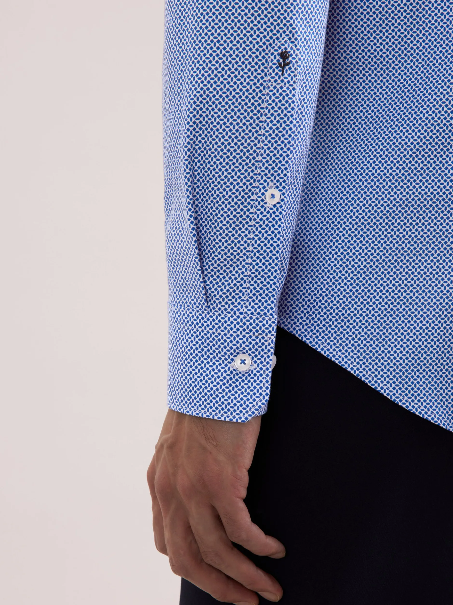 Seidensticker Herren Business Hemd - Slim Fit in blau