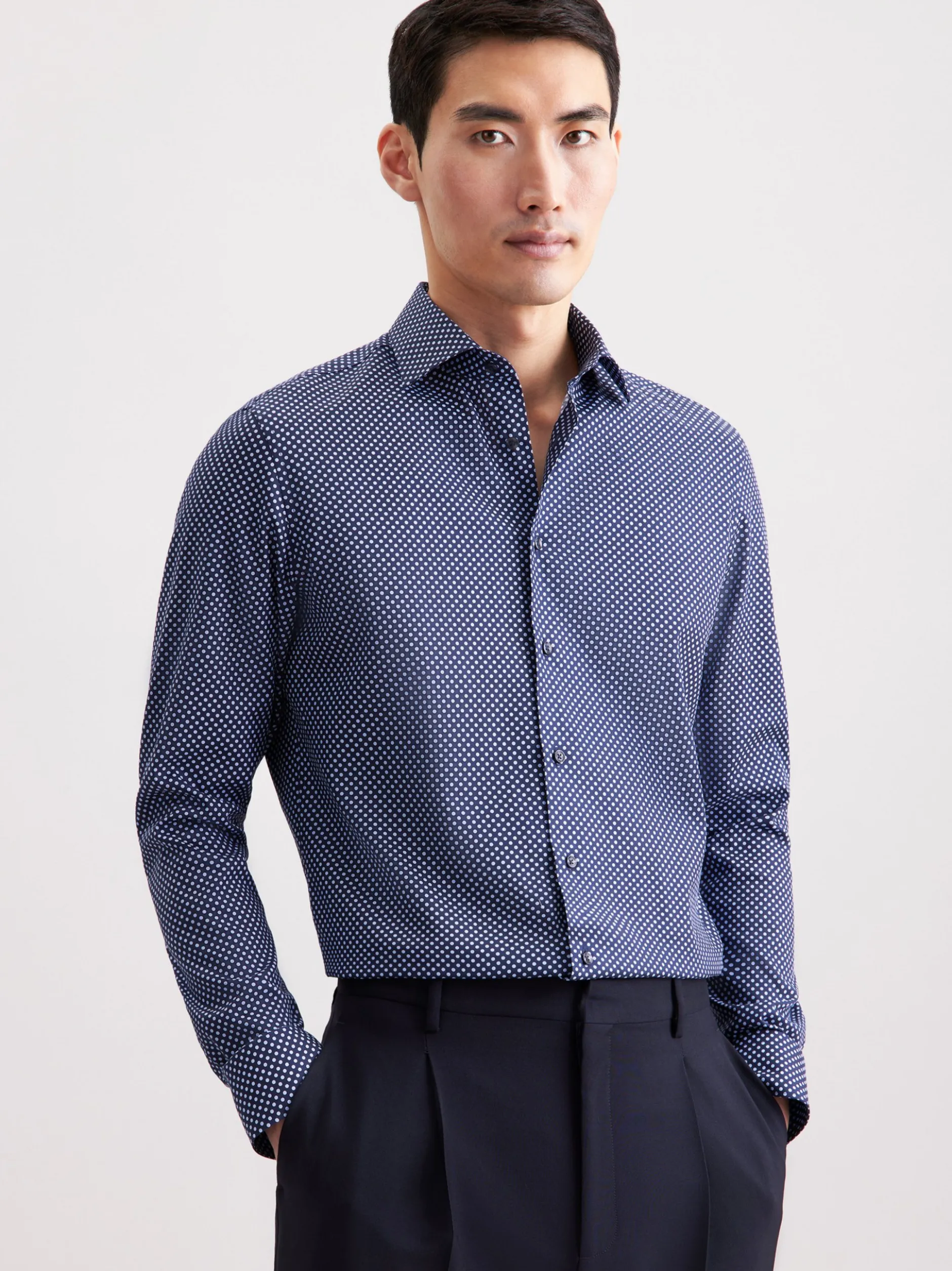 Seidensticker Herren Business Hemd - Slim Fit in blau