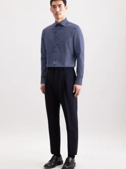 Seidensticker Herren Business Hemd - Slim Fit in blau