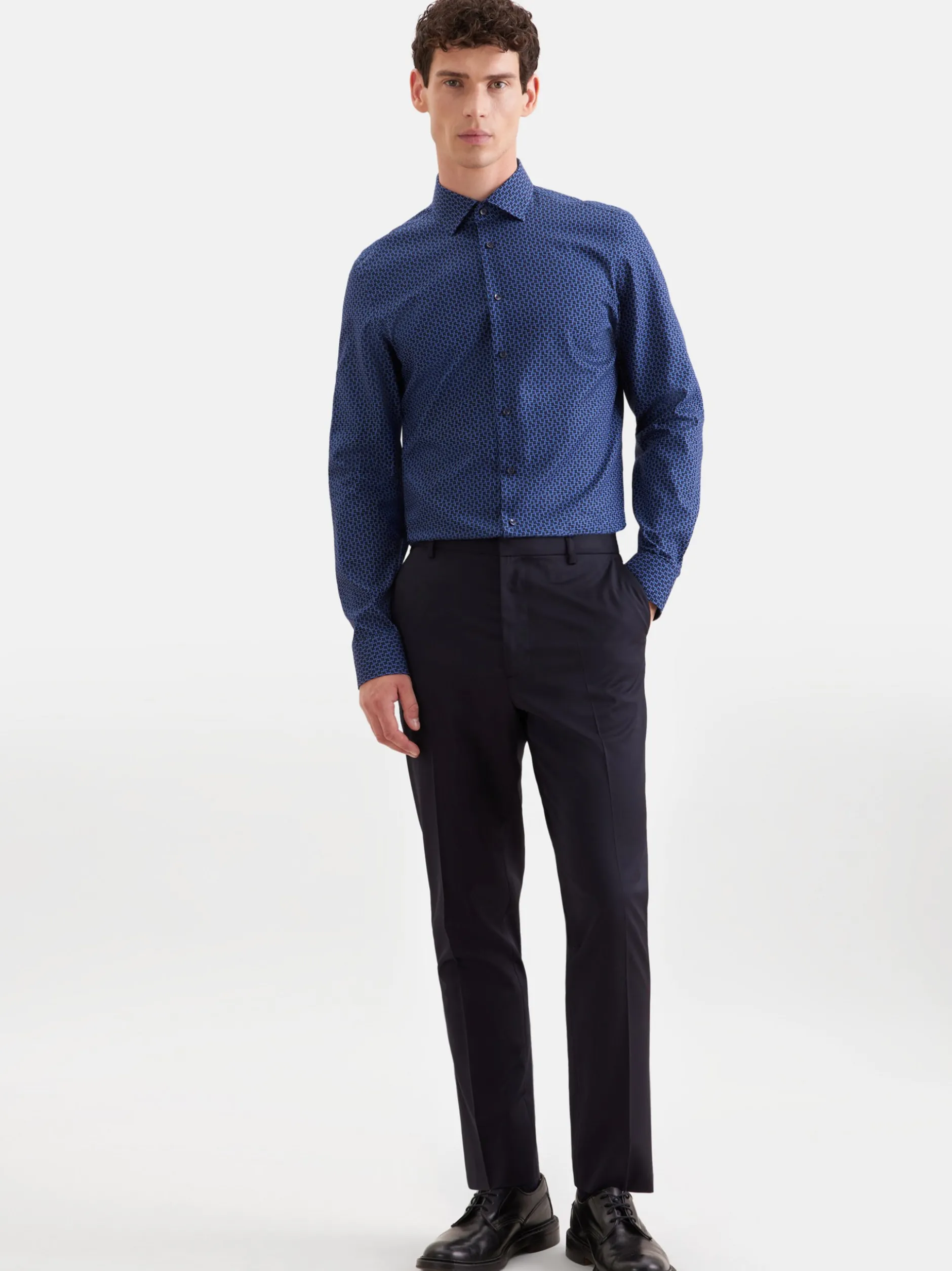 Seidensticker Herren Business Hemd - Slim Fit in blau