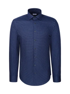 Seidensticker Herren Business Hemd - Slim Fit in blau