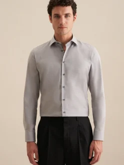 Seidensticker Herren Business Hemd - Slim Fit in grau