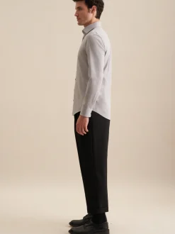 Seidensticker Herren Business Hemd - Slim Fit in grau