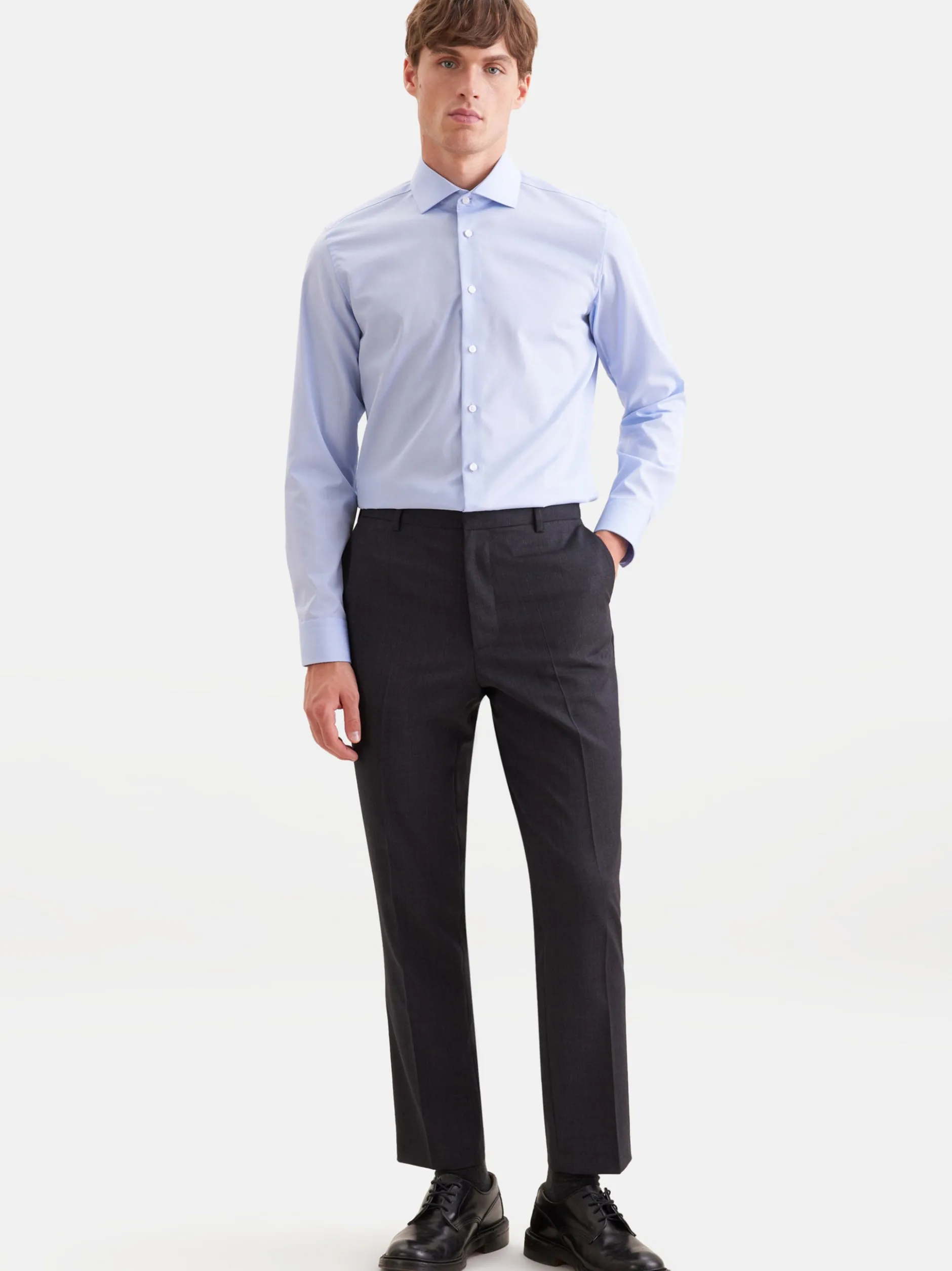 Seidensticker Herren Business Hemd - Slim Fit in hellblau